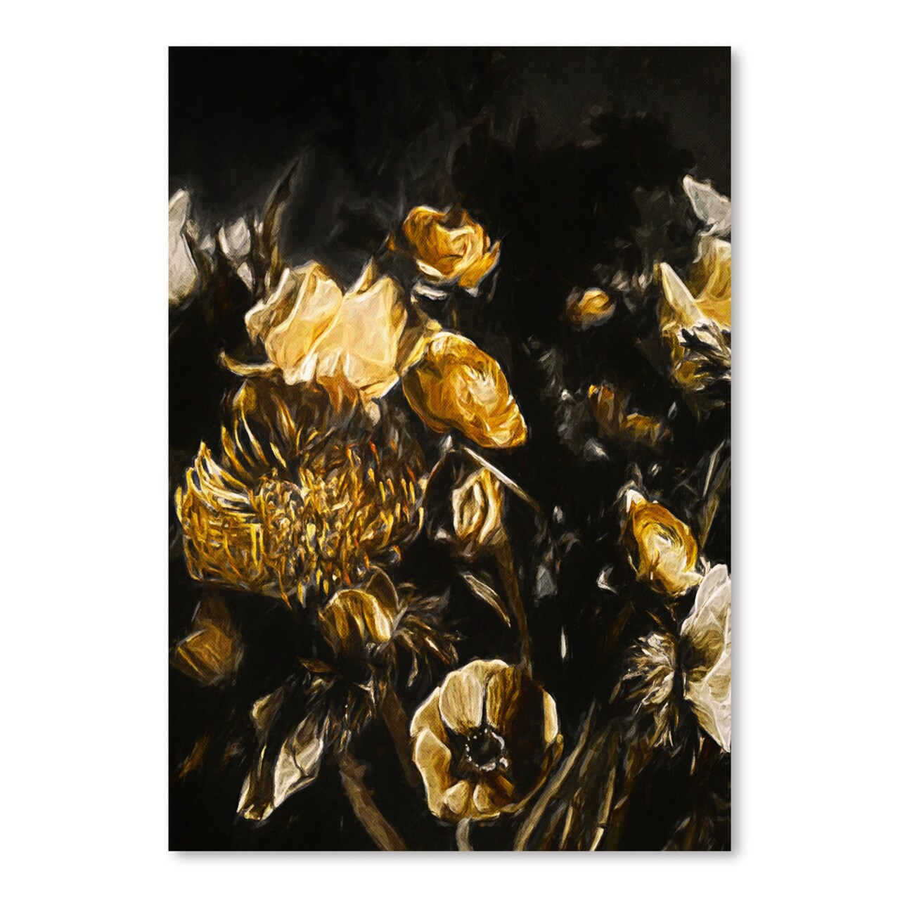 Dark Floral Ii by Chaos &#x26; Wonder Design  Poster Art Print - Americanflat